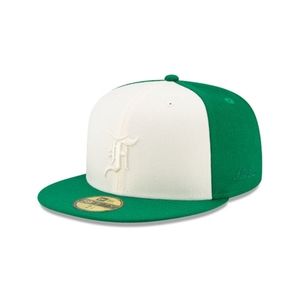 New Era Fear of God Essentials 59FIFTY Fitted MLB Hat Cap Kelly Green Cream